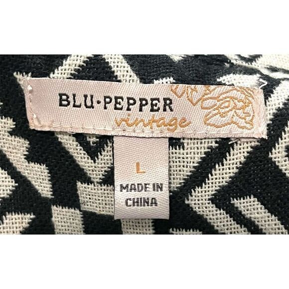 Blu Pepper Women's L Tribal Print FAUX Leather Moto Jacket Gothic Grunge Western - Picture 12 of 14